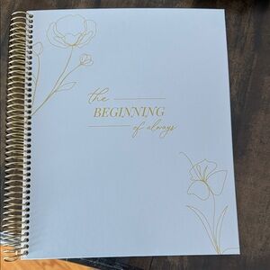 Elegant Blue and Gold Spiral wedding Planner